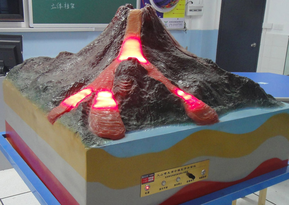 明山火山喷发模拟
